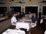 Celebrating the last night in Key West and our 'North of 40' award at the Commodore's steakhouse, Historic Seaport Marina.