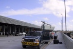 Skipper drops off Greg at the Ft. Lauderdale airport - the cops were sure surprised to see us!