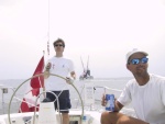 Adam and Dave w shrimp boat